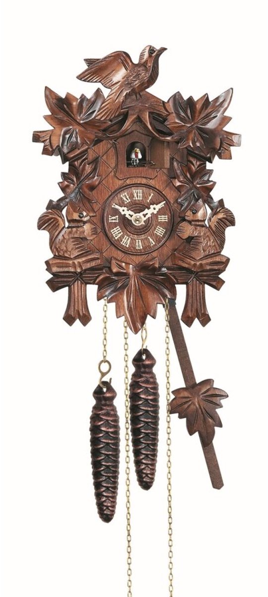 Engstler 622 - Koekoeksklok - 1-daags kettinguurwerk - Notenhout - 22 cm Bruin