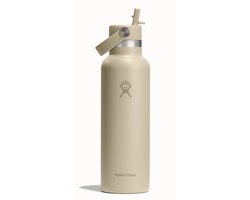 Hydro Flask Standard Mouth Flex Straw Cap Drinkfles (621 ml) - Oat
