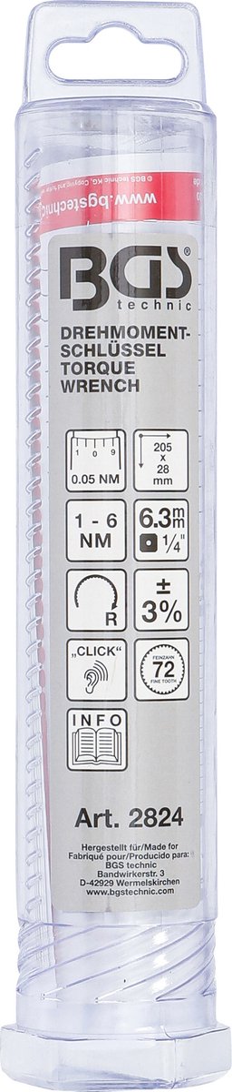 BGS Momentsleutel 1/4 1 - 6 Nm