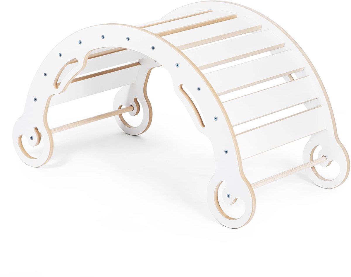 Need Sleep - Montessori Klimboog voor Kinderen - 103x50x54 cm - Klimboog Rocker - Klimrek - Speelgoed voor 2-6 jaar - Wit