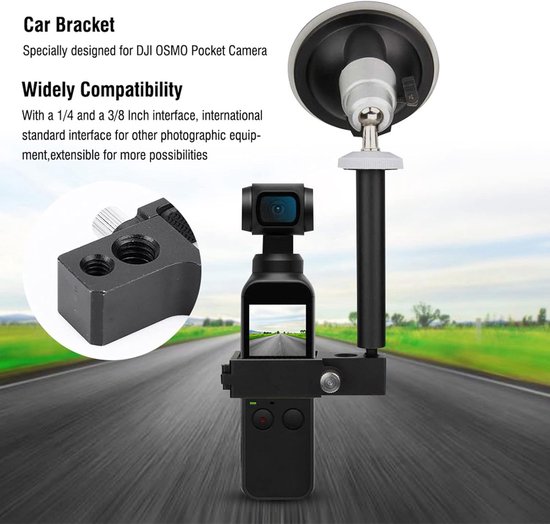 Camera Autobeugel 1/4 3/8 Inch Interface Autohouder Voorruit Beugel Stand Zuignapset voor OSMO Camera 2 Accessoires 2 Autohouder