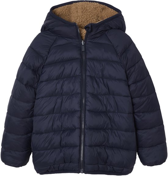 Vertbaudet Doudoune à capuche réversible garçon matelassée et sherpa