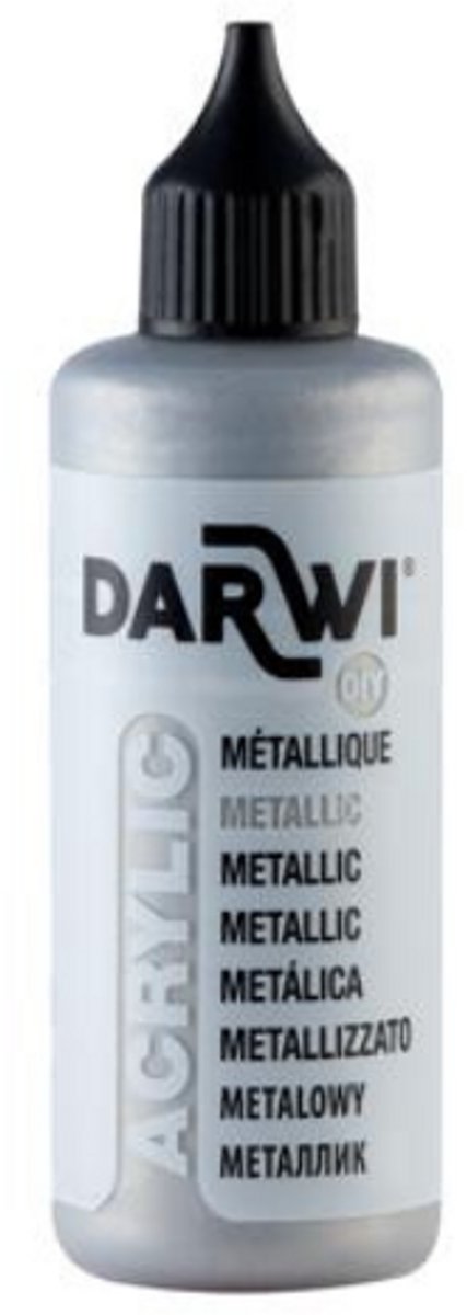 Darwi metallic acrylverf zilver