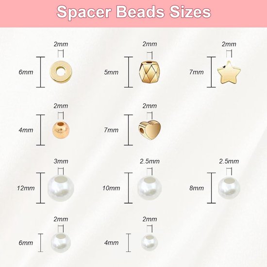 JOCXZI Lot De 720 Perles à Enfiler - Pour Adultes - Perles