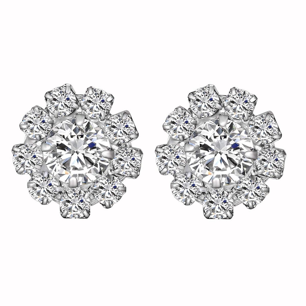 24 stuks bruidsboeket met strass-knoop, zilveren kristalparel en strass-bloem, bruidsboeket voor het maken van sieraden en bruiloftsdecoratie