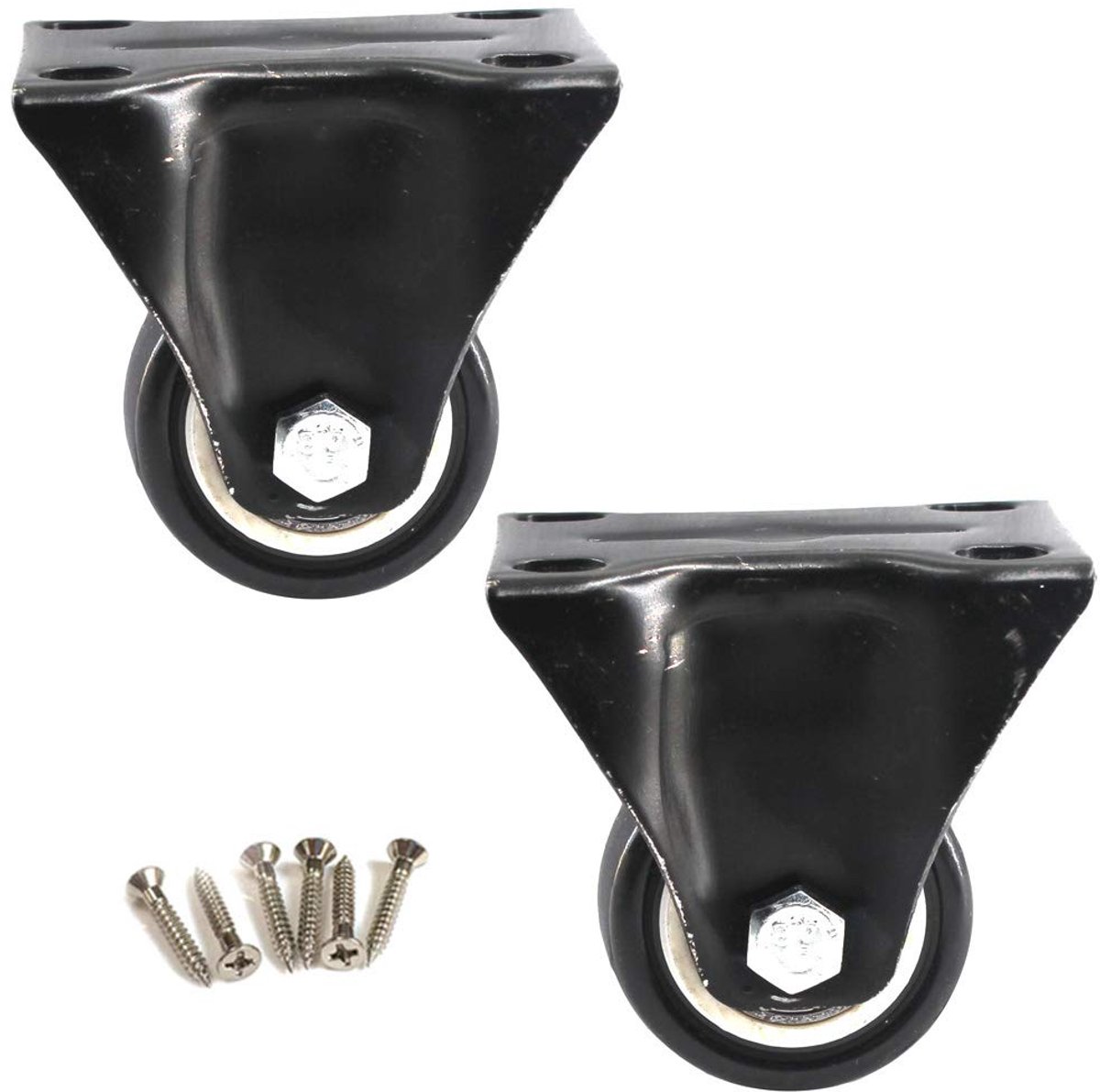 Meubelwielen van 1,5 inch, bokwielen, draagvermogen van 50 kg per wiel (2 stuks)