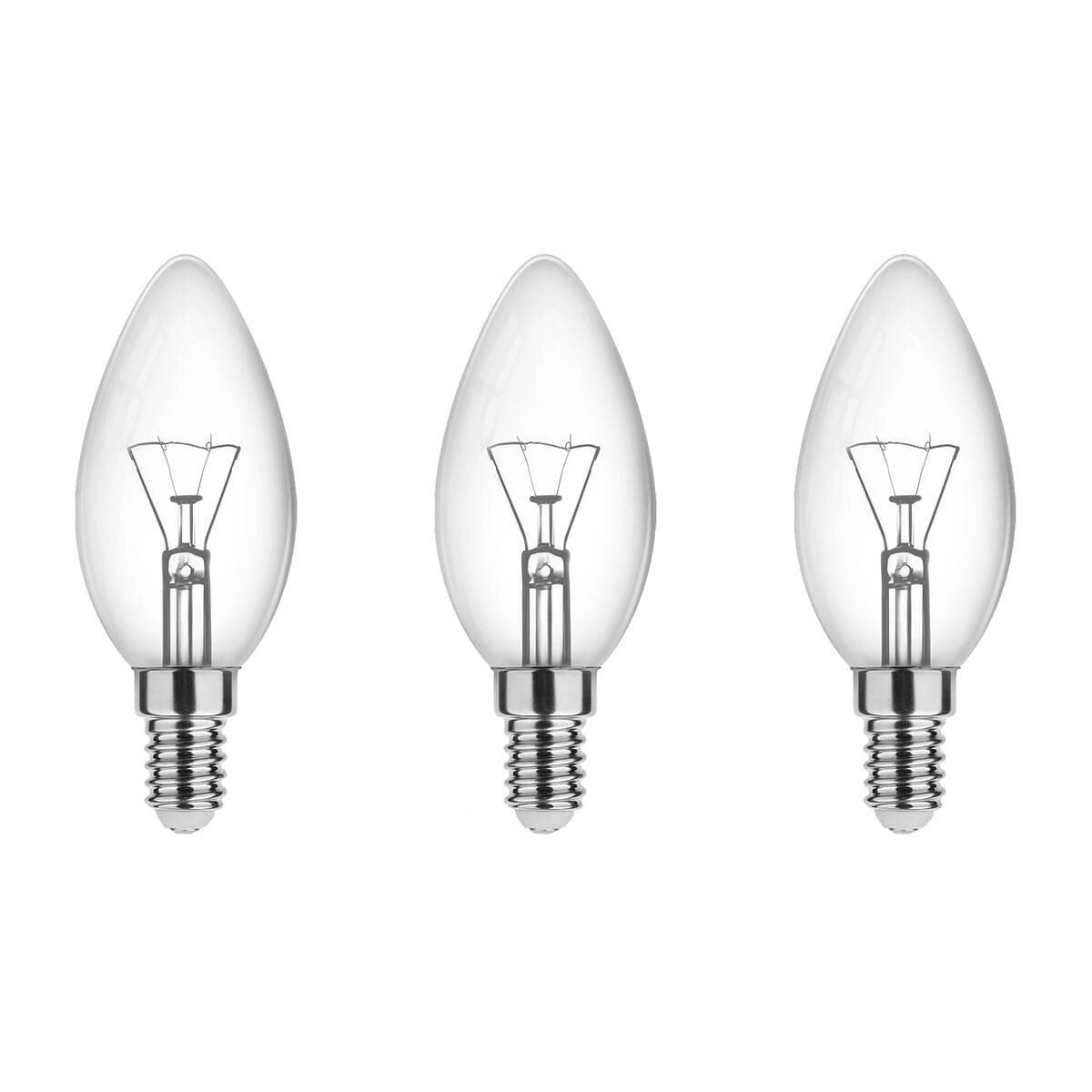 Technik E14 Gloeilamp 60W - 570lm - 2700K - Extra Warm Wit - Kaarslamp B35 - 3 stuks