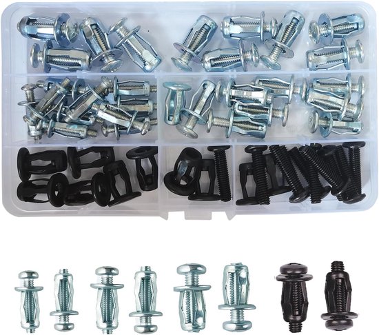 HINZIC - 40 Tuercas De Pétalos M4 M5 M6 M8, Tuerca De Tornillo De Expansión, Tuercas De