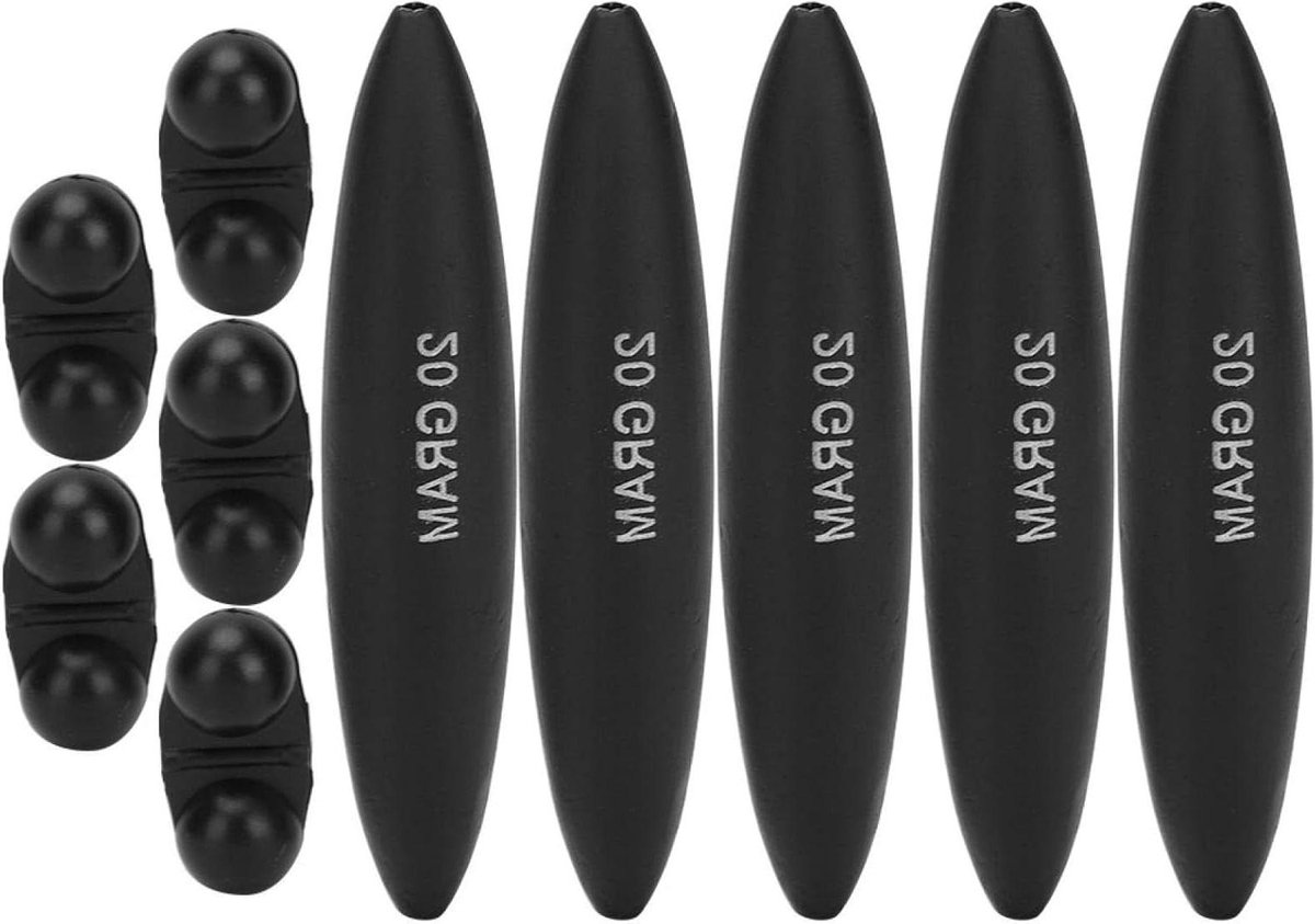 Allecto Plus - Fishing Float Set van 5 stuks - Draagbare Eva Catfish Floats en Bell Fishing Accessoires - Hoogwaardig Zwart - 20g