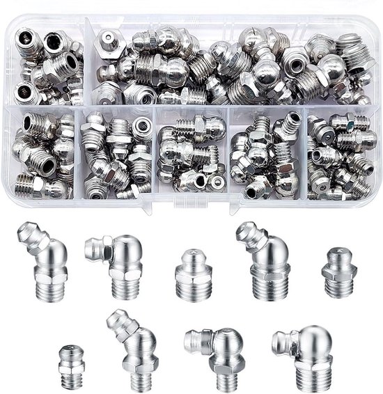 Allecto Plus Smeernippel Assortiment Kit 65 Stuks - M6 M8 M10