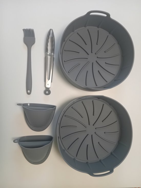 Airfryer Bakjes Siliconen – Ø 22 cm – 2 Stuks – Herbruikbaar & BPA-vrij – Alternatief voor Bakpapier – Non-stick Accessoires – Vaatwasserbestendig – Geschikt voor Philips Airfryer