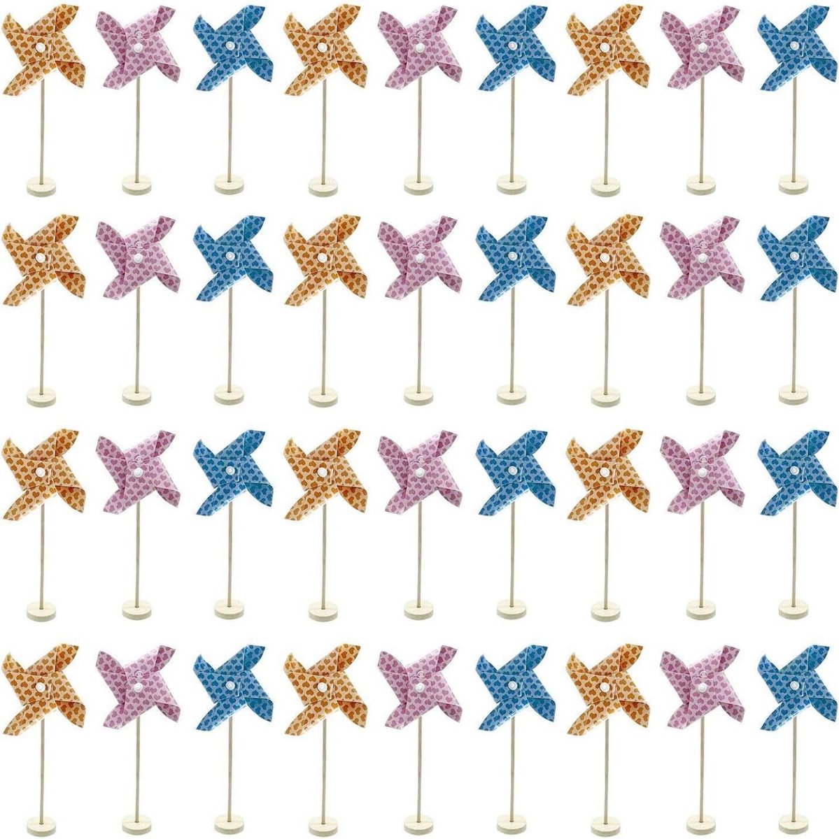 Allecto Plus - Bamboe Taarttopper Decoratie Stokjes - DIY Cupcake Feest Verjaardag