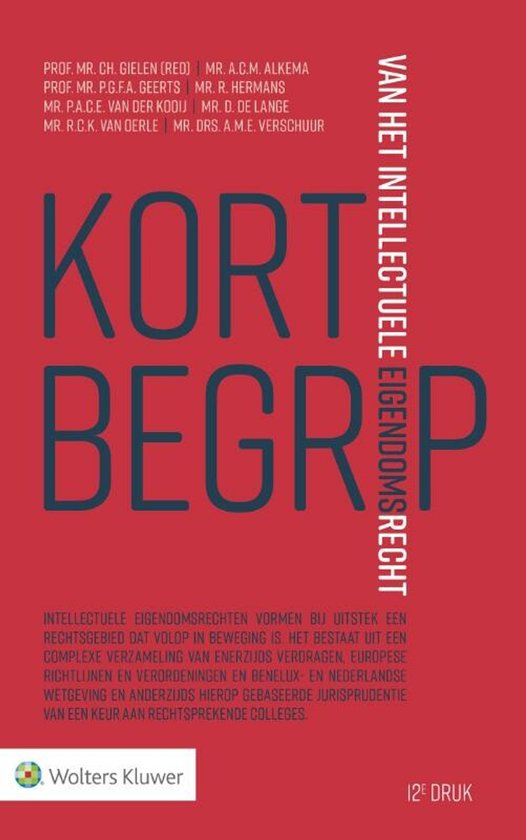 Kort begrip van het intellectuele eigendomsrecht - cover