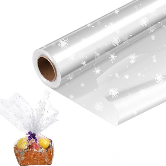 Cadeaufolie Transparant Queen White 70cm x 50meter 35my OP IS OP Krabbendam Kadoverpakking Cadeaufolie Transparant Queen White 70cm x 50meter 35my OP IS OP Krabbendam Kadoverpakking