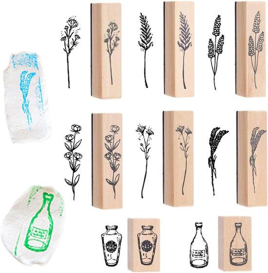 Bloemen 604 Houten stempel - Stempelen