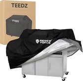 Teedz BBQ Hoes Waterdicht - Universele Barbecue Hoes - Trekkoord - BBQ Accesoires -Opbergtas - Beschermhoes - BBQ Accesoires - 145x61x117 cm