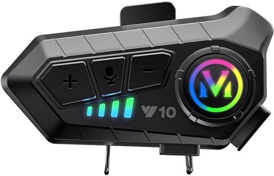Motorhelm Headset - Intercom - Bluetooth - Zwart