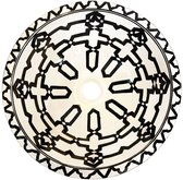 Marokkaanse Handgemaakte Keramieken Opzetwasbak - Zwart-Wit Oosters Design - 30cm Breed - Waskom - Arabische Wastafel