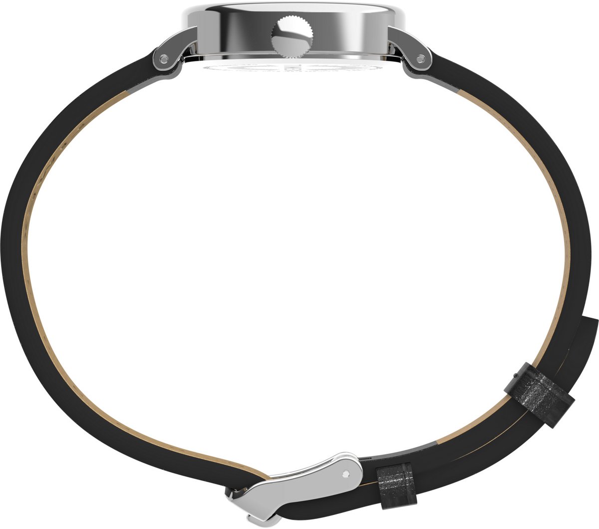 Timex Cavatina Kwarts Analoog Horloge Zwart Zilver Case: 100% Low Lead Brass | Armband: 100% Leather 19 mm TW2W78300AJ, TW2W78400AJ, TW2W78500AJ