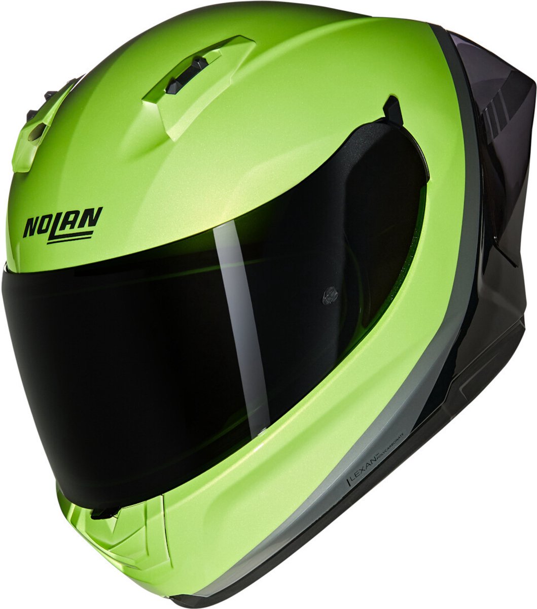 Nolan N60-6 Sport Verniciatura Speciale 348 Impuls Groen Zwart Grijs Glossy Integraalhelm - Maat XS - Helm