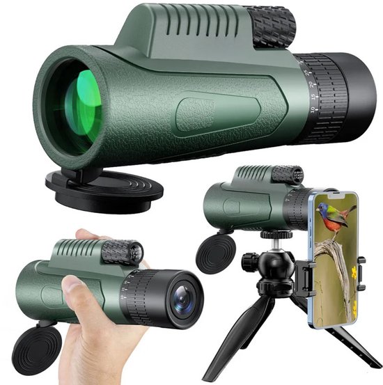 Télescope Zoom 10-30x50 – Monoculaire astronomique HD avec adaptateur pour téléphone et trépied – Chasse, Camping, observation des oiseaux et de la nature