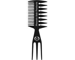 Phoenix Hair Products - Textuur Kam Zwart - 3-Way Styling Kam - Haar Kam