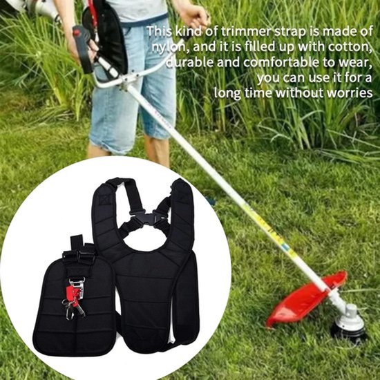 Bosmaaier Harnas - Draagharnas Voor Bosmaaier Gras Trimmer - Gewatteerde Riem Schouderriem Trimmer - Schokbestendig Schouderkussen - Schouder Riemen - Nylon Riemaccessoire - Verstelbare Bandjes - Tuin Borstel Cutter - Gras Trimmer - Zwart van Bosma — afbeelding 5