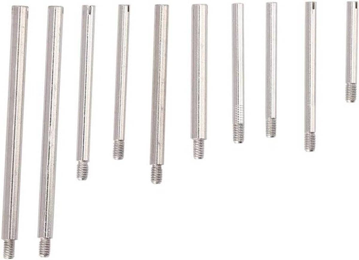 Allecto Plus - Horlogeband Schroeven Metaal 10 Maten Horlogeband Schakelpennen Horloge Reparatie Gereedschap Accessoires met Opbergdoos (100 stuks) Klassiek - Horlogeband Reparatie Set - Duurzaam Metaal - Perfect voor Horlogemakers