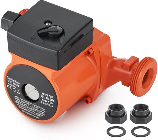 LPS25-4S-180 Circulatiepomp - 220 V, 72 W, 50 L/min, Warmwaterpomp, 1-1/2 Inch NPT Schroefdraad, 3-Snelheden Pomp, Stille werking voor Warmwater Systeem in Huishoudens van SHFLOW — afbeelding 2