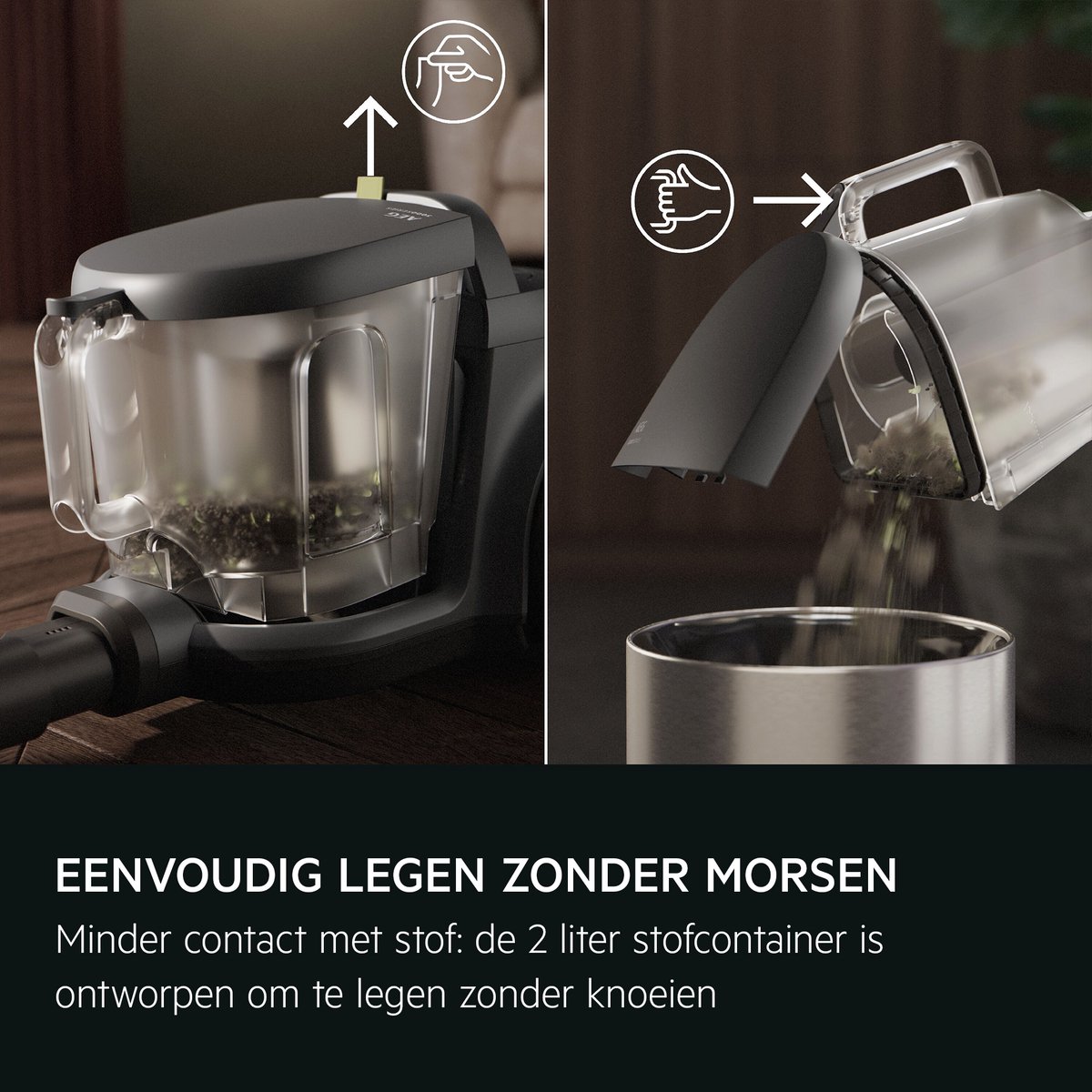 AEG AL31C1DG 3000 Clean - Stofzuiger zonder zak - Zakloos - Sterke zuigkracht - HEPA filtratie - Compact design - Cycloon technologie - Kieren mondstuk - Actieradius 8 meter — afbeelding 2