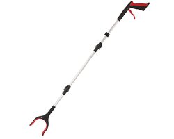 109 cm met magneet grijper, telescopische, draagbare en opvouwbare grijper, antislip klauw, hulpmiddel voor het oprapen van afval, geschikt voor ouderen, gehandicapten, schoonmakers, etc，rood