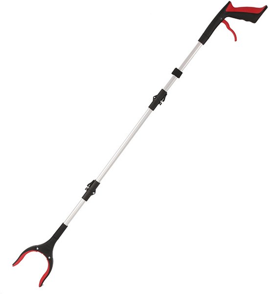 EZPIK® Grijptang voor voorwerpen, extra lang, 110 cm, uittrekbare pincet voor ouderen, telescopische magneet, voor gehandicapten en ouderen, afval- en fruitverzamelaars, zilverkleurig, verpakking van