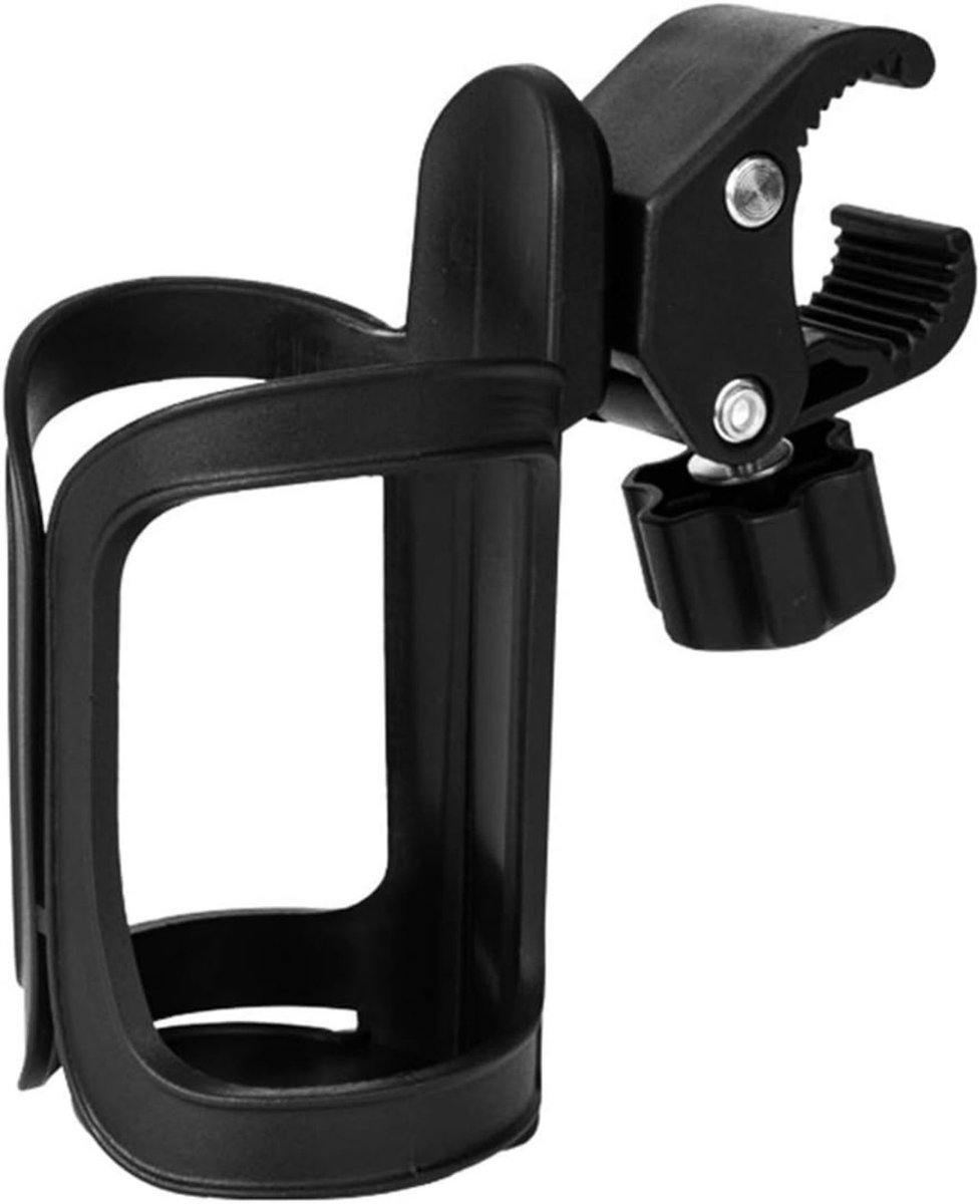 Bidonhouder voor fietsen - Zwarte bidonhouder voor fietsen - 360 graden draaibare bidonhouder voor fietsen, mountainbikes, kinderwagens en rolstoelen - 7x14cm