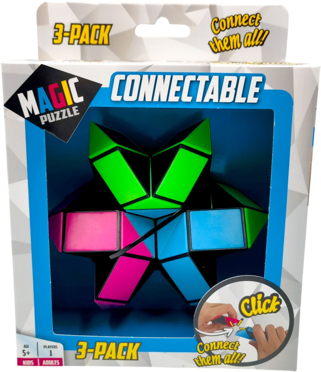Magic Puzzle connectable puzzel 3 pack behendigheidsspel kinderen.