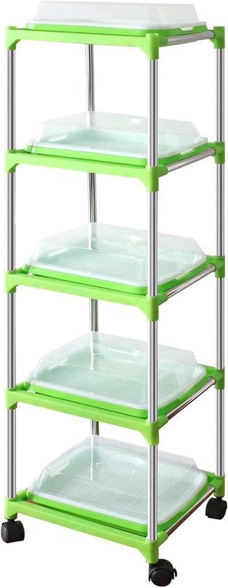Opvouwbare naaitafel, Multifunctionele naaimachinetafel met wielen, planken, opbergvakken, houten pinnen en magnetische deuren, Naaimachine Wit (1170 x 400 x 778 mm) | NL