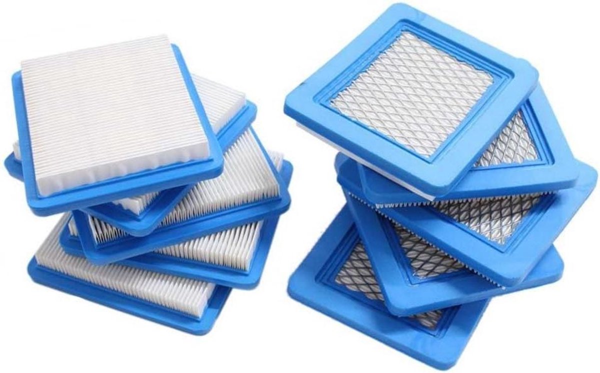 Allecto Plus - Set van 10 luchtfilters voor grasmaaiers met Briggs & Stratton motoren.