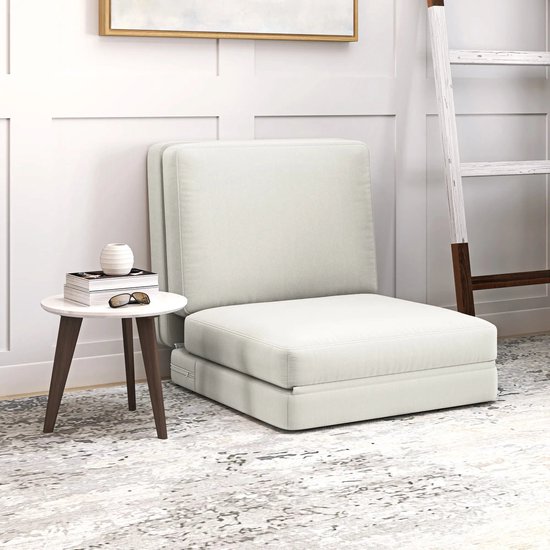 GIANTEX Vloerstoel, vloerstoel, bekleed inklapbaar, 14-traps verstelbaar vloerkussen met rugleuning, luie sofa, meditatiestoel, vensterstoel, grijs GIANTEX Vloerstoel, vloerstoel, bekleed inklapbaar, 14-traps verstelbaar vloerkussen met rugleuning, luie sofa, meditatiestoel, vensterstoel, grijs