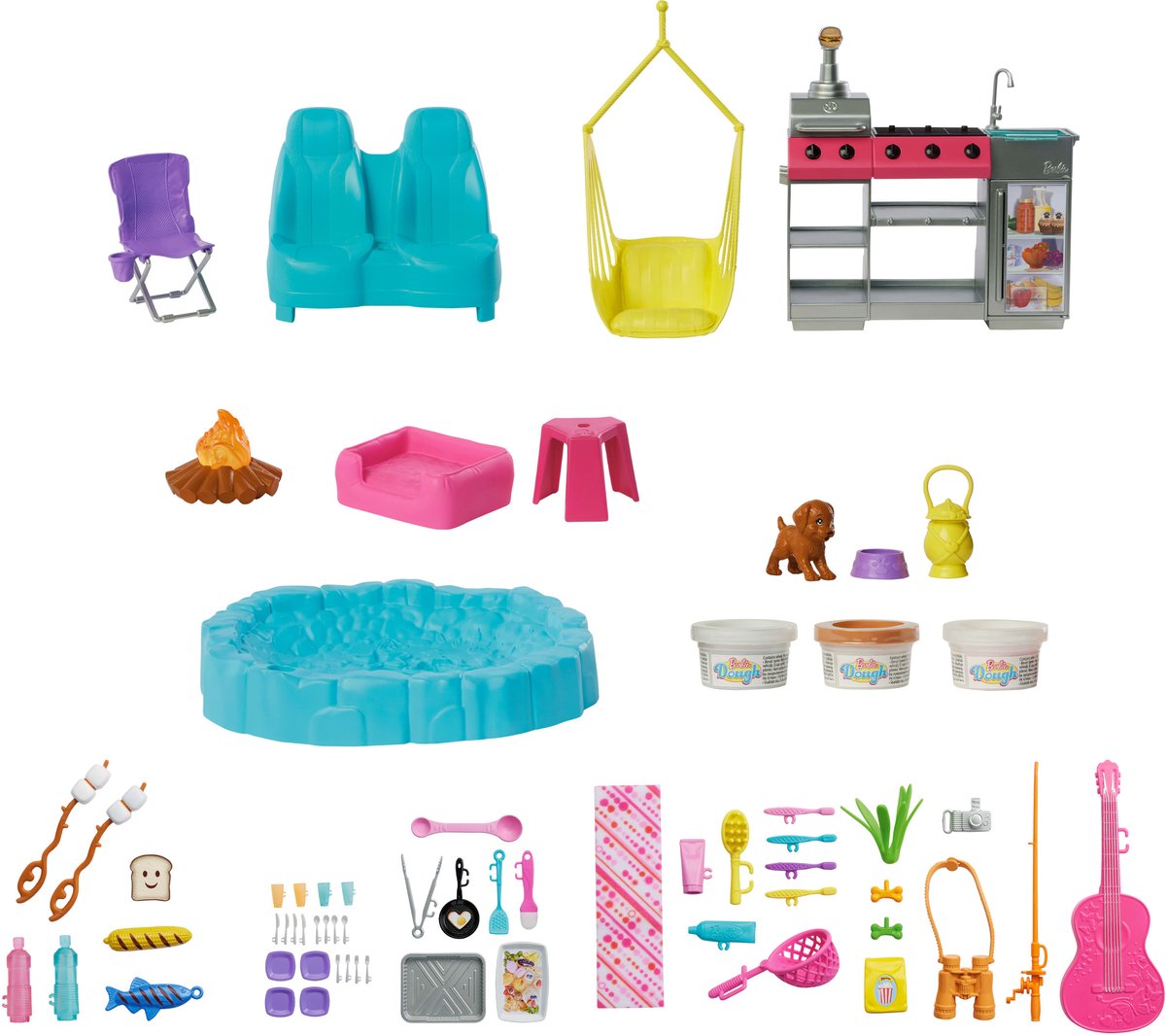 Barbie Droomcamper - Speelset met daktent, barbecue en meer dan 60 accessoires — afbeelding 9