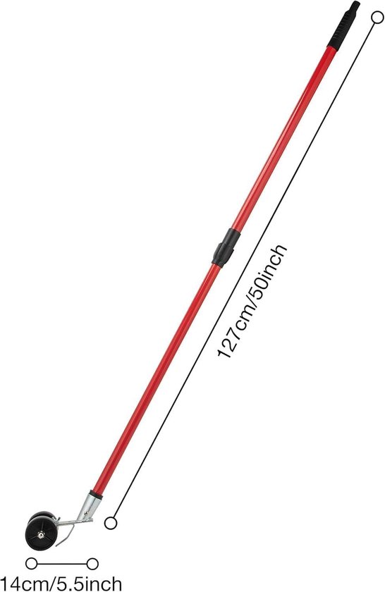 Telescopic Weed Remover with Wheels - Long Handle Garden Tear Cleaner with Interchangeable Blades and 43-in-1 Map Tool — afbeelding 3