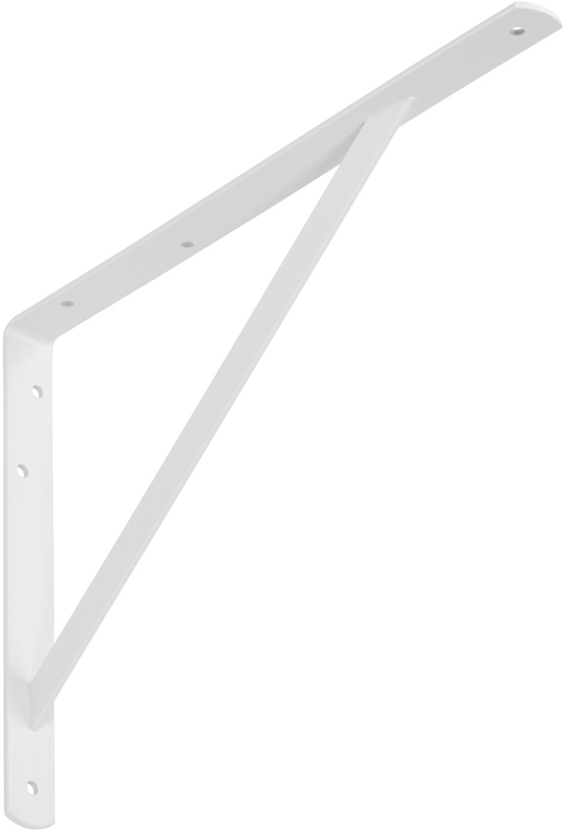 SOTECH Legbordbeugel (400 x 275 x 30 mm, wit, poedercoating) Zware beugel met dwarsbalk voor stabilisatie
