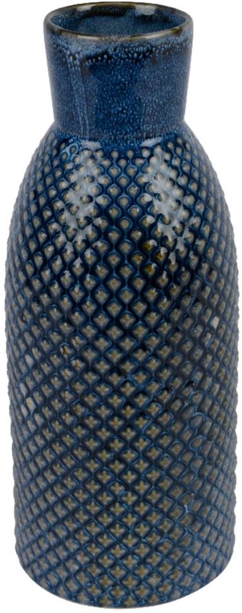 Vaas porselein H26.5cm blauw