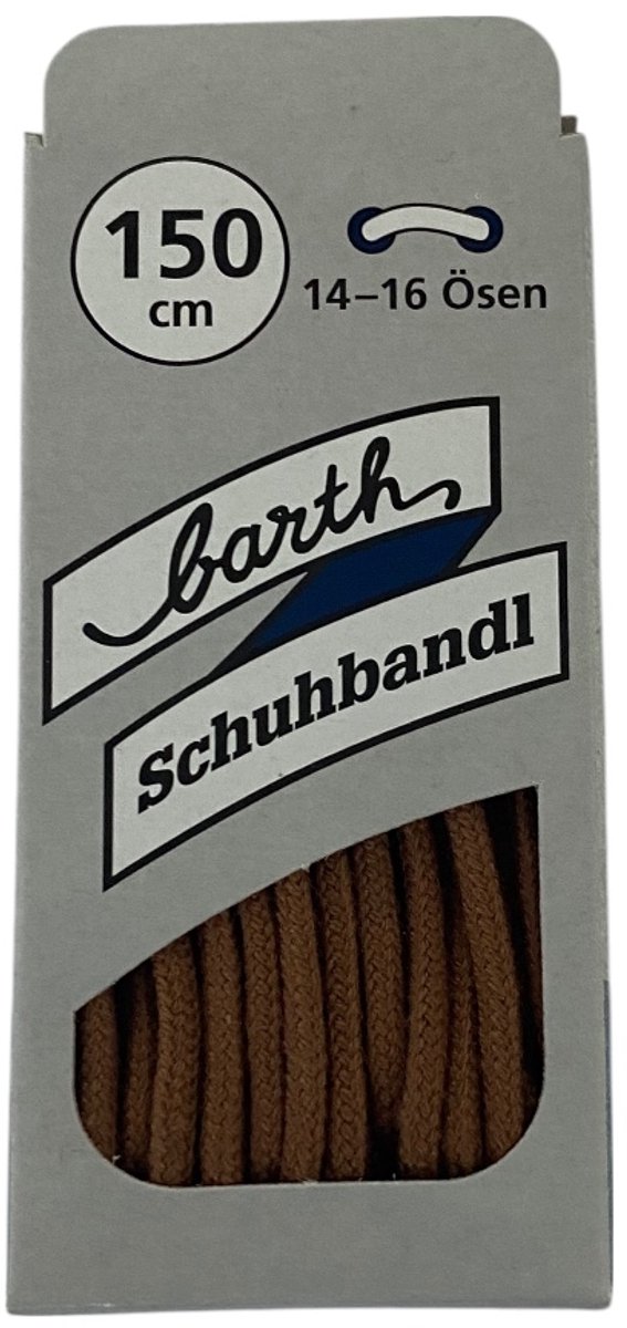 Dunne ronde veter 150 cm Cognac (Barth)