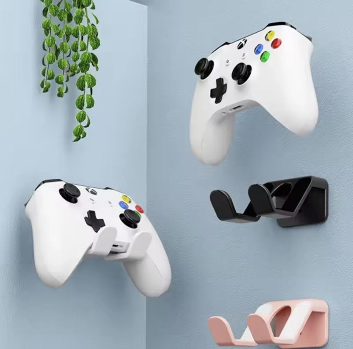 Universele Game Controller Houder – 2 Stuks – Zwart – Oplaadbaar & Zelfklevend - H1.3 – foto 5