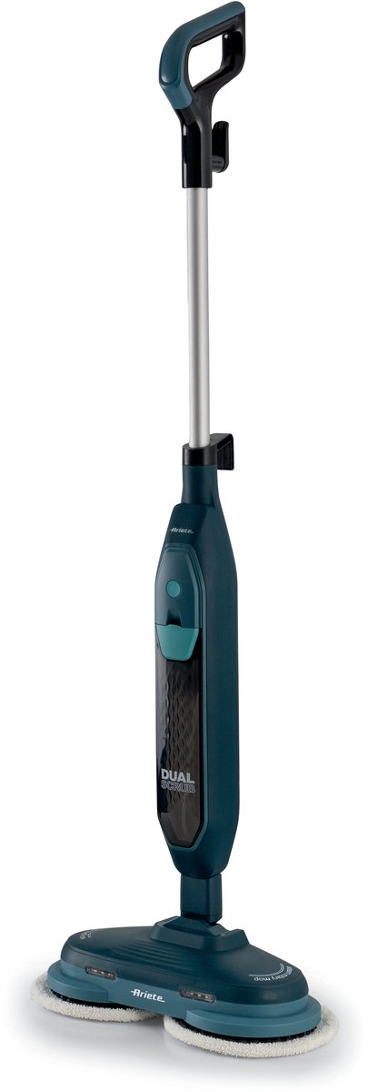 Ariete 4178/00 - Duo Scrub Steam - elektrische dweil met 100°C stoom - roterende koppen - blauw