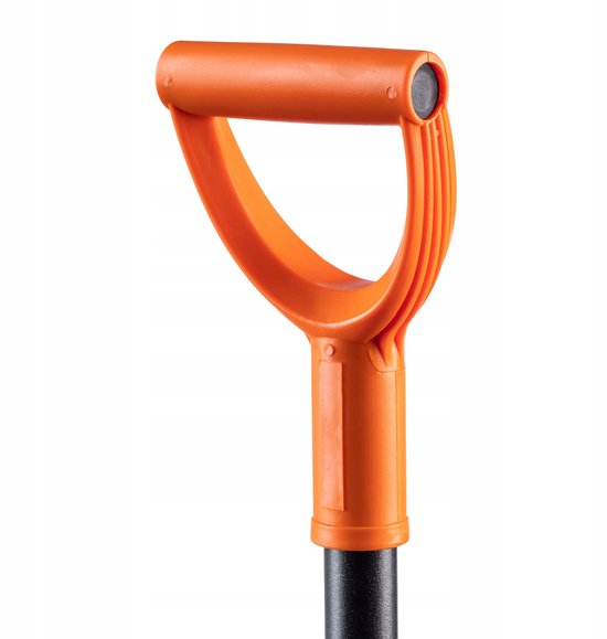 KADAX Spatvork van staal, 132 cm lange vork, hooivork, grafvork om te graven, ergonomische tuinvork, mestvork, vork met D-greep, tuinvork (4 tanden, zwart/oranje) van KADAX — afbeelding 3