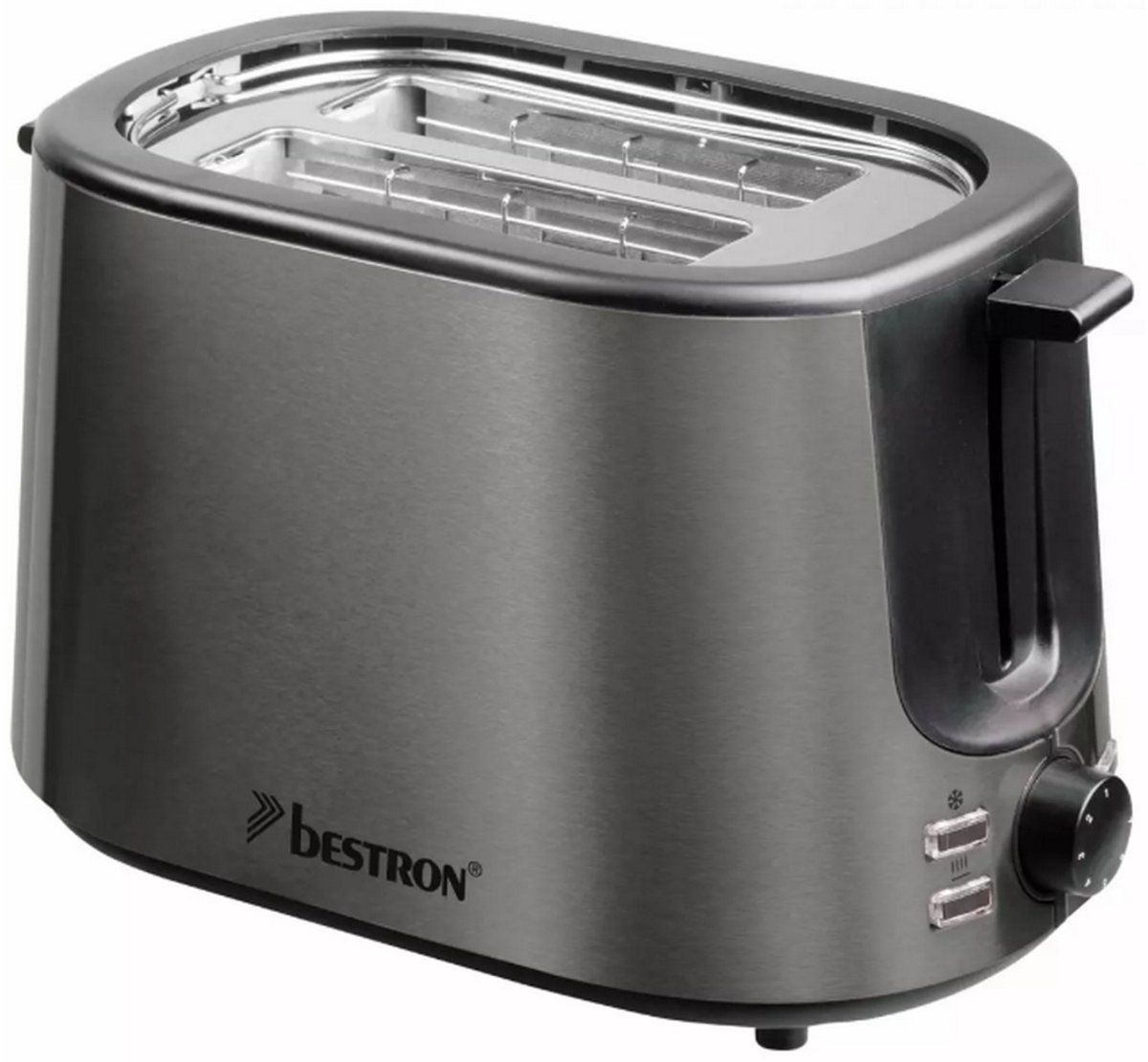 Bestron ATS1000TG - Broodrooster - 2 Sleuven – Elektronische Timer – Kruimellade