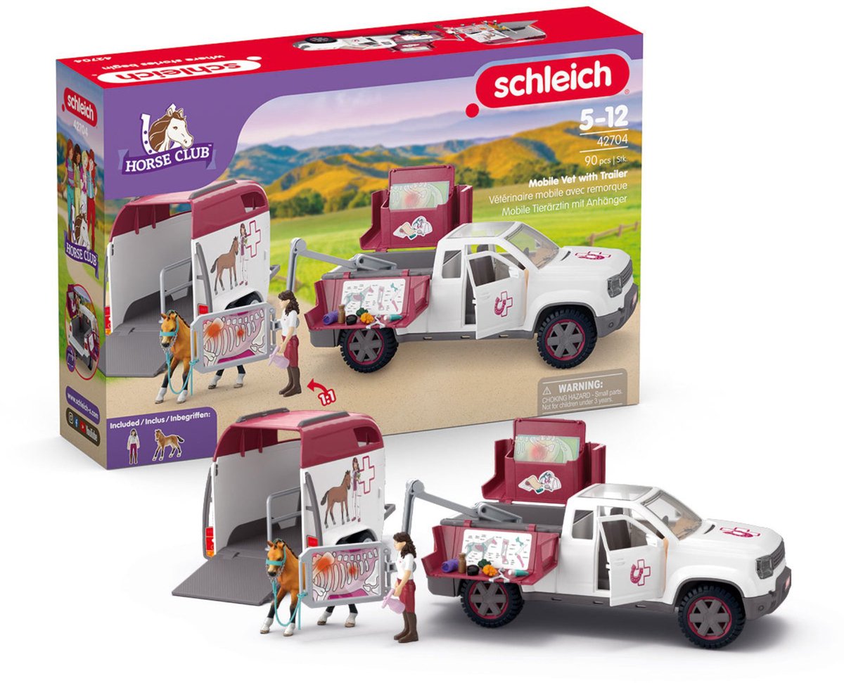 schleich HORSE CLUB - Mobiele dierenarts met aanhanger - 42704