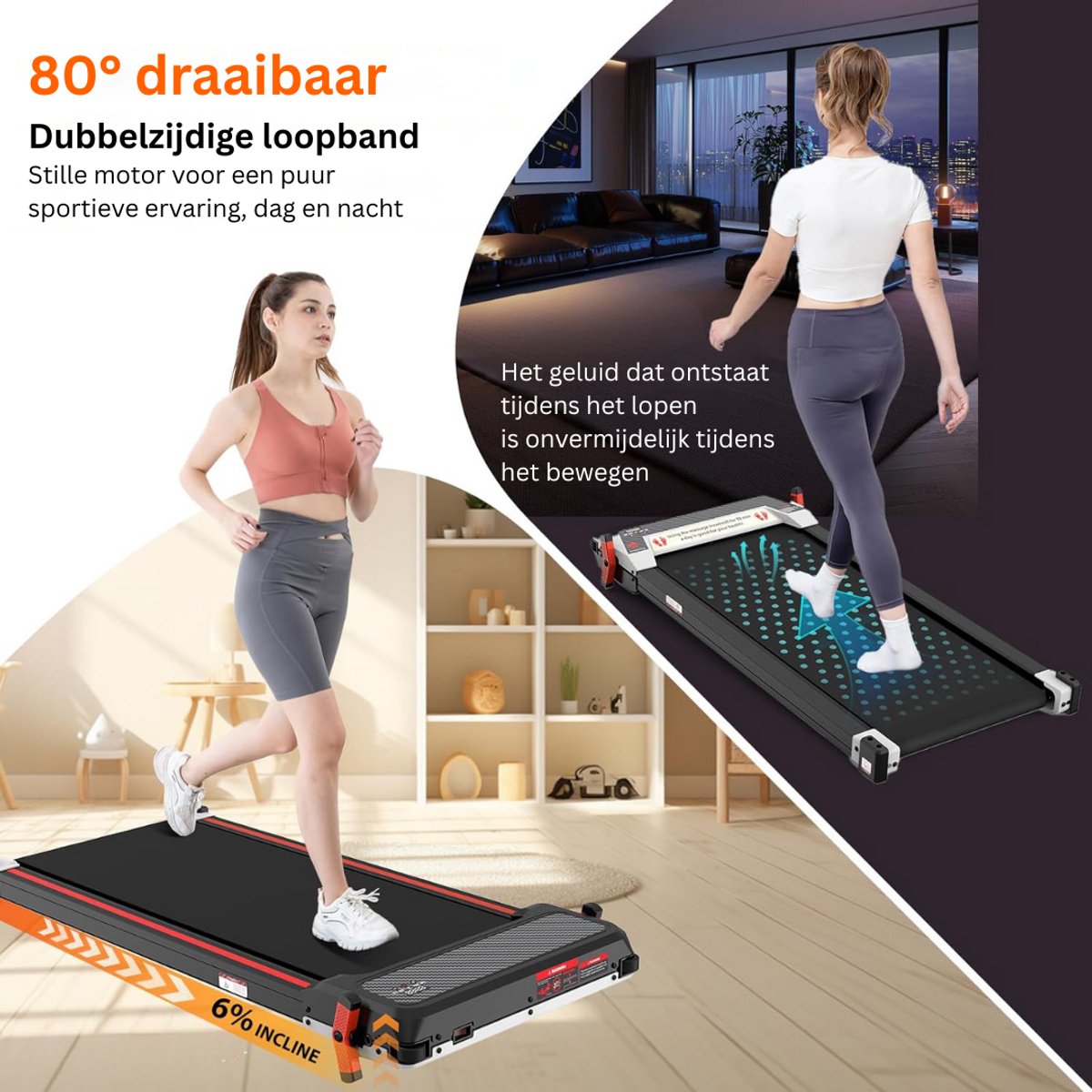 Afbeelding 3 van Loopband Inklapbaar - Hometrainer Elektrisch - Walking Pad Fitness - Zwart (EAN: ...1387)