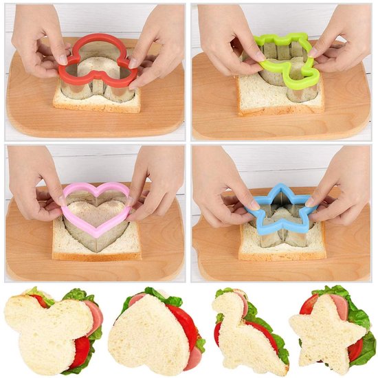 Brood Vormen voor Kinderen - SET van 3 STUKS - ca 10 x 10 cm elk