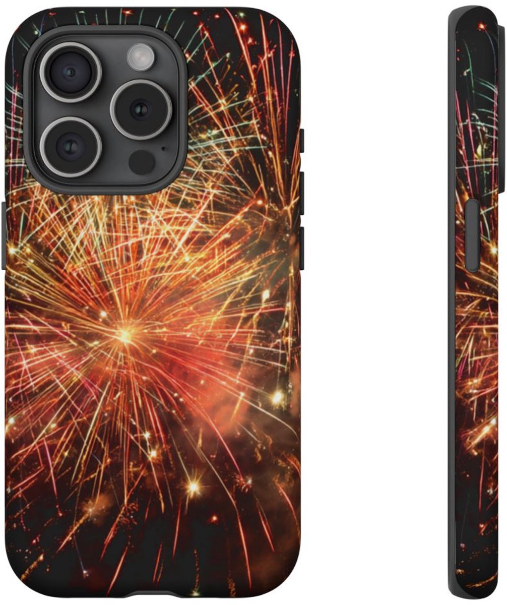 Kleurrijke Vuurwerkexplosie – Telefoonhoesje Geschikt voor iPhone 15 Pro